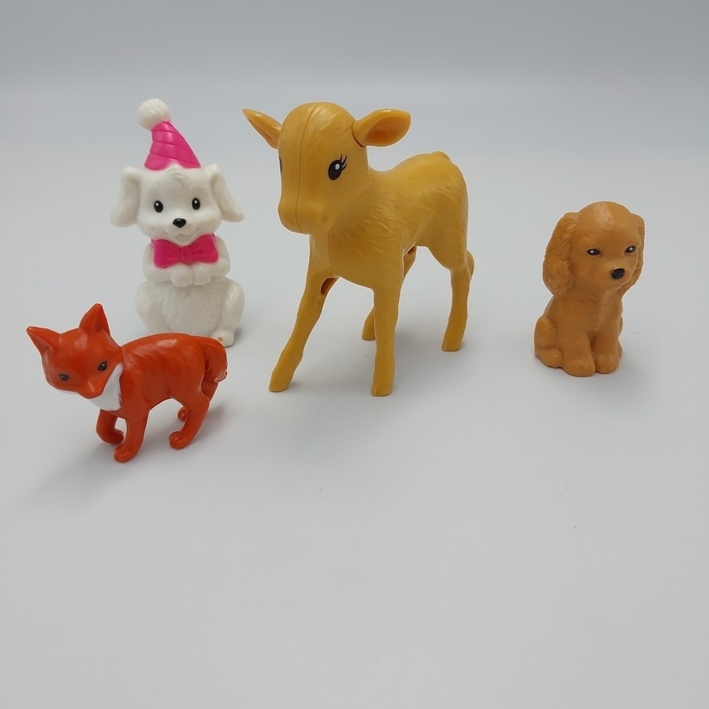 Barbie Pet Lot Of 4 Animals Dogs Fox‎ Cow
